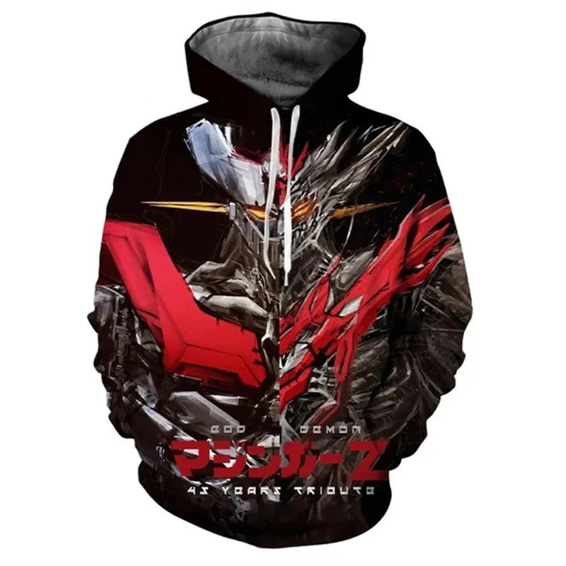 Anime Mazinger Z Hoodies 3D Print Hoodie Men/women Long Sleeve Fashion Hooded Men Fashion Kids Hoodie Y2K Unisex Clothing