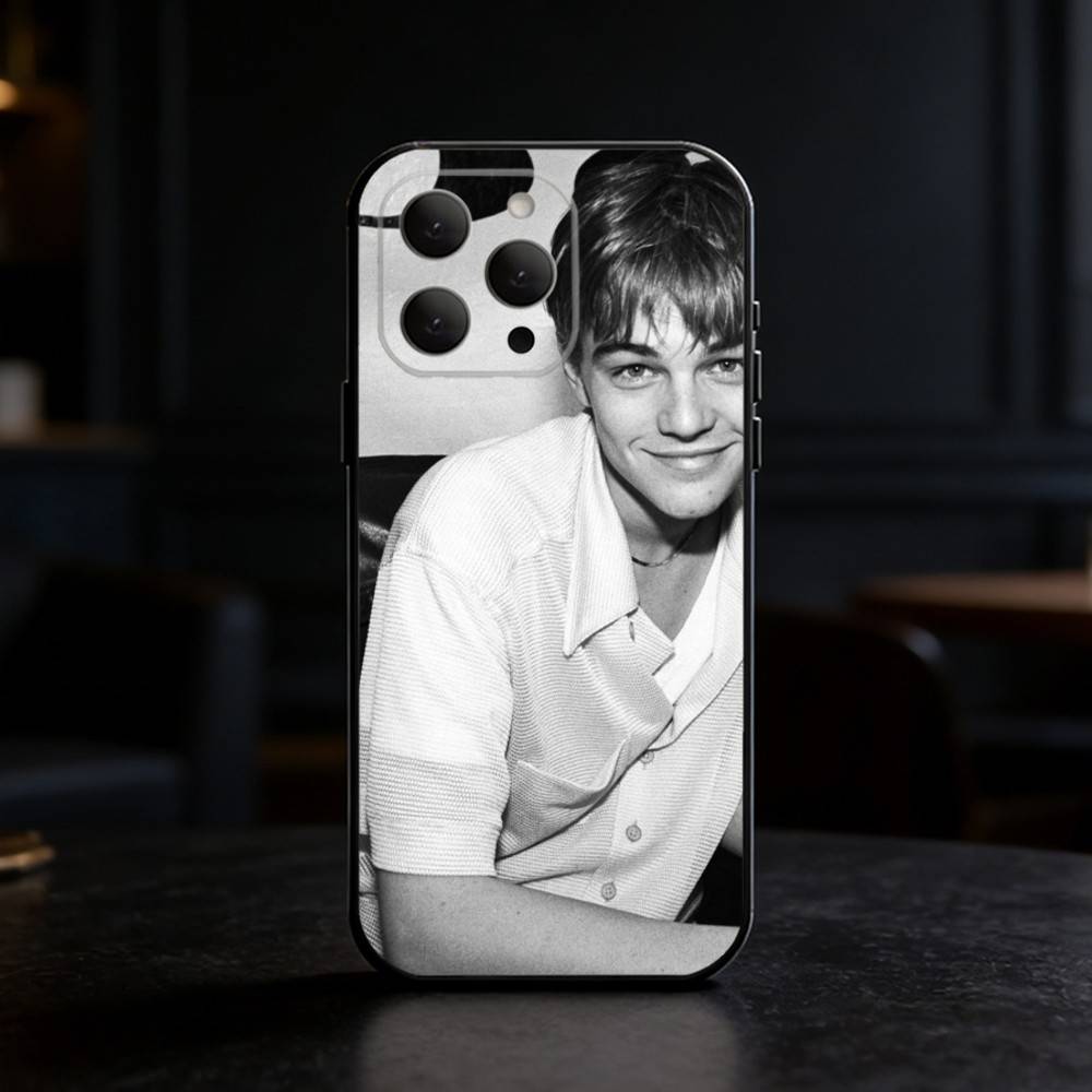 L-Leonardo D-DiCaprio Phone Case For iPhone 17,16,15,14,13,12,11 Plus,Pro Max,SE4Soft Silicone Black Cover