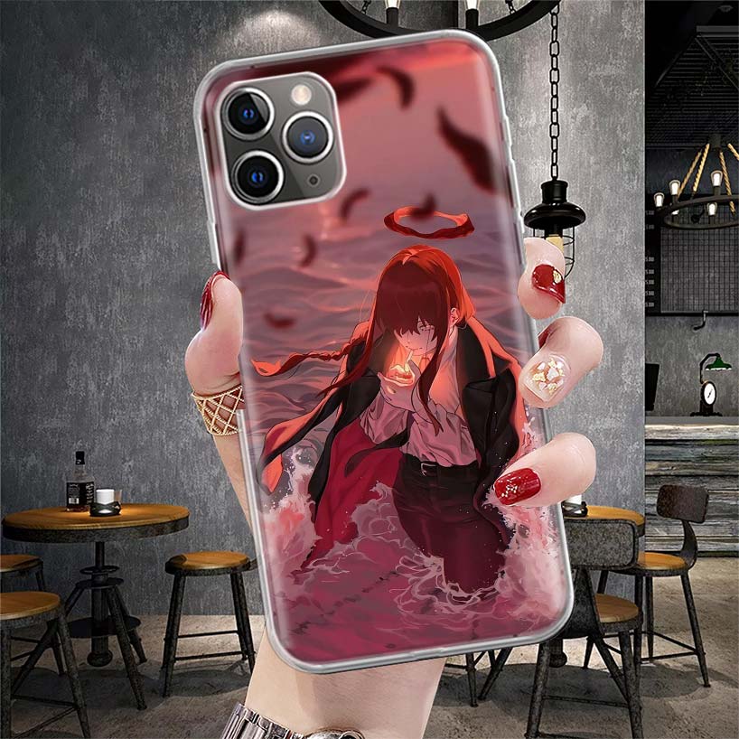 C-Chainsaw Mans Makima Soft Phone Case For IPhone 11 17 Air 16E 16 Pro Max 15 + 14 Plus 13 Mini 12 Apple 7 SE 8 Fundas Coque 11