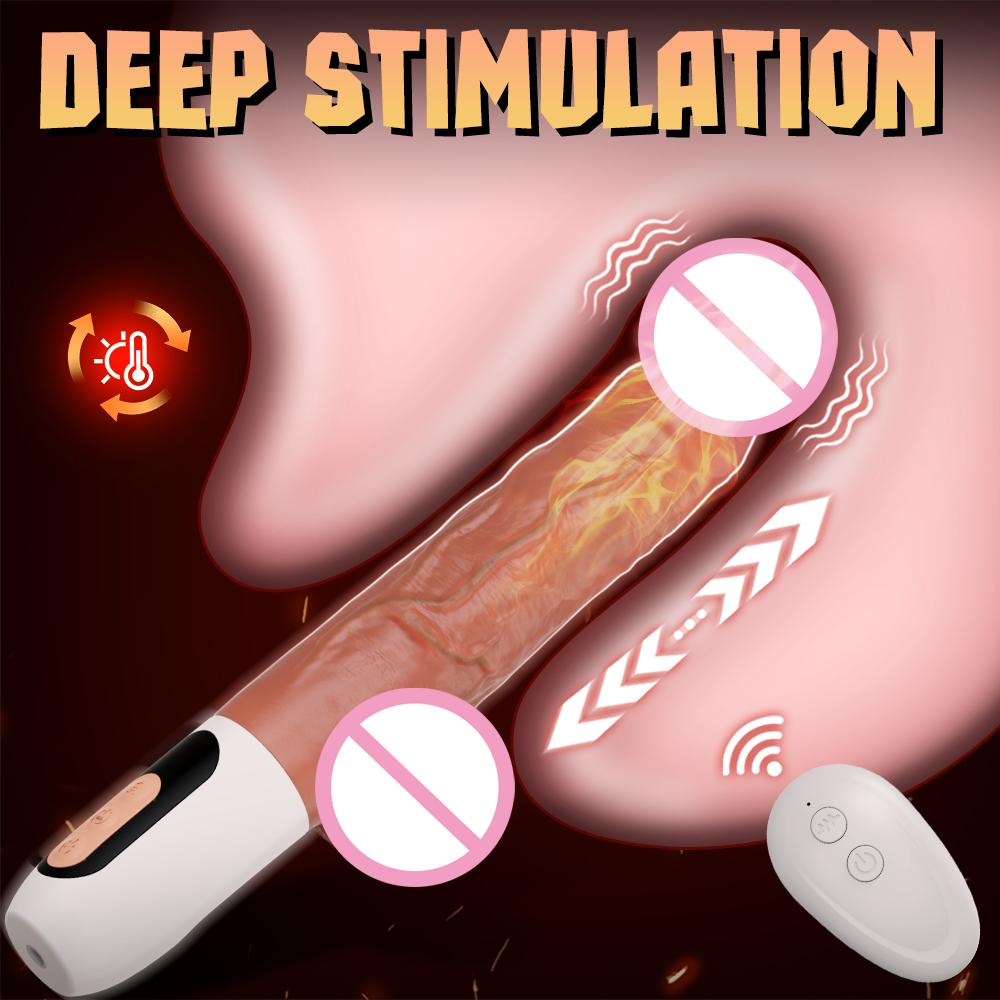 Thrusting  Dildo Vibrator with Suction Cup Telescopic Automatic Sex Machine for Adult Sex Products Erotic Sex Toys for Women