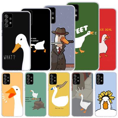 Tecknad Söt Gås Spel Mjukt Skal För Samsung Galaxy A51 A71 A50 A70 A21S Telefonskal A30 A20E A10 A31 A41 A6 A7 A8 A9 Skal Coq