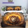 Lion Runes Pattern Bedding Quilt Set  Home Decoration  Gift (1 * duvet cover + 2 * pillowcase  without core)
