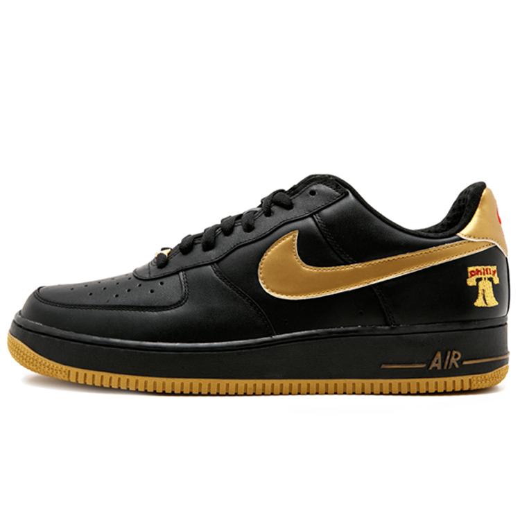 

Nike Air Force 1 Premium Black Metallic Gold 309096-071 44.5