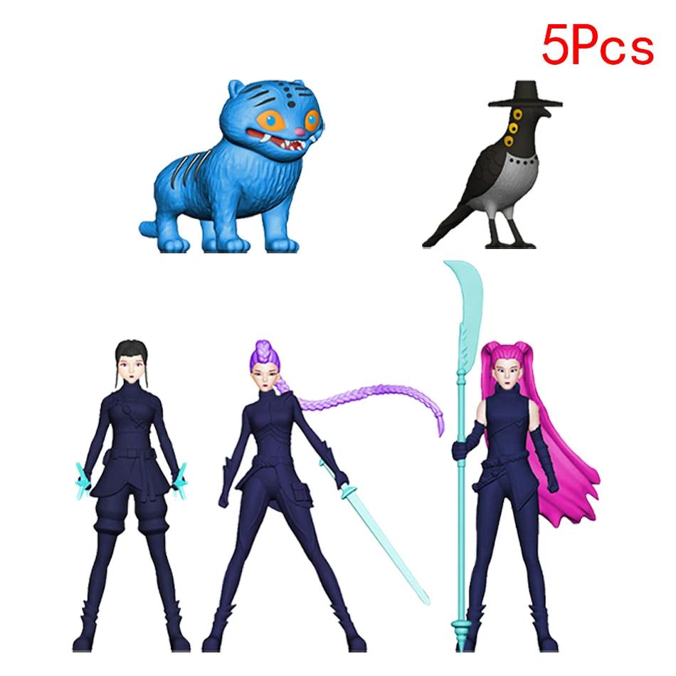 5-18pcs/Set Kpop Demon Hunters Action Figure Toy Derpys Tiger Rumi Mira Zoey Sussy Figurine Doll For Fans Gift Birthday Gifts