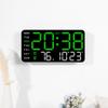 Large LED Digital Wall Clock Temperature Date Display Remote Control Electronic Clock for Bedroom Living Room Office Gym Decor