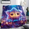 Mermaid and Stars Print Flannel Blanket,High Quality Comfortable for All Seasons,Home Decor,Warmth and Comfort,Perfect for Christmas Gifts