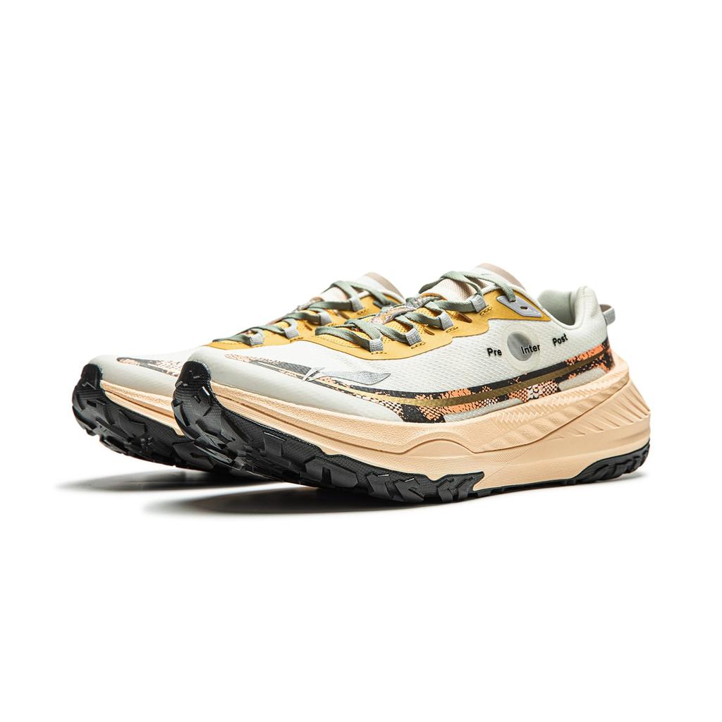 Soulland X Li Ning De Lu Series Running Shoes Men's Low Top White Gold ARNU003-24