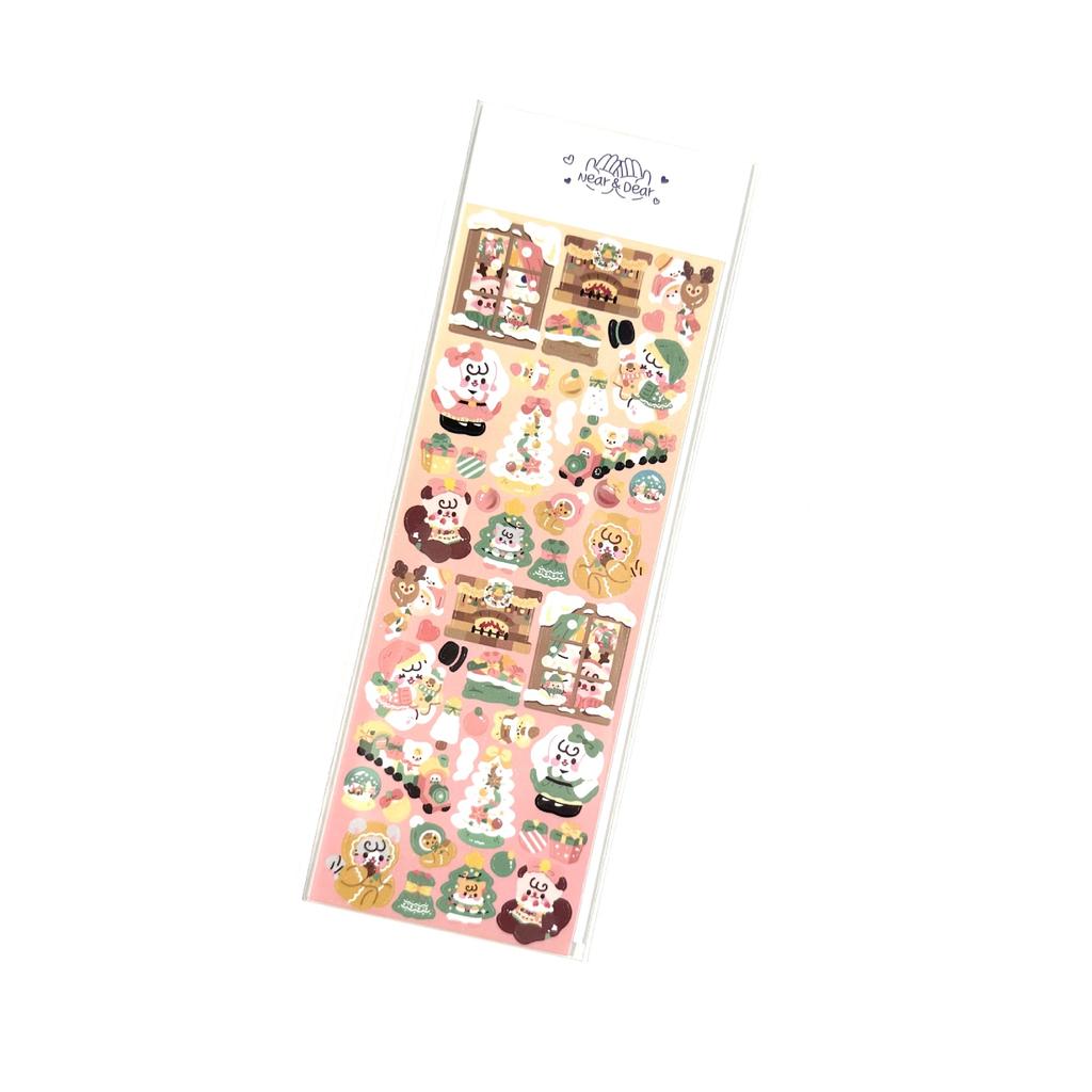 Korean Popular Cartoon Animal Sticker Ins Korean Laser Cute Creative Hand Account Goo Card Sticker