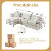 Ultra-weiches Modulsofa, aus Chenille und Massivholz, schneller Aufbau