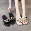 Internet Celebrity Small Fragrant Style Slippers Women's Summer Wear 2025 New Thick Bottom Soft Bottom Temperament Beach Sandals Ins Trendy Fashion