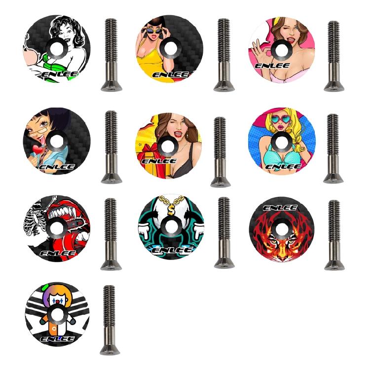 Nakrętka Top Cap widelca przedniego roweru, Nakrętka i Śruba sterów rowerowych, Pokrywa dekoracyjna do jazdy