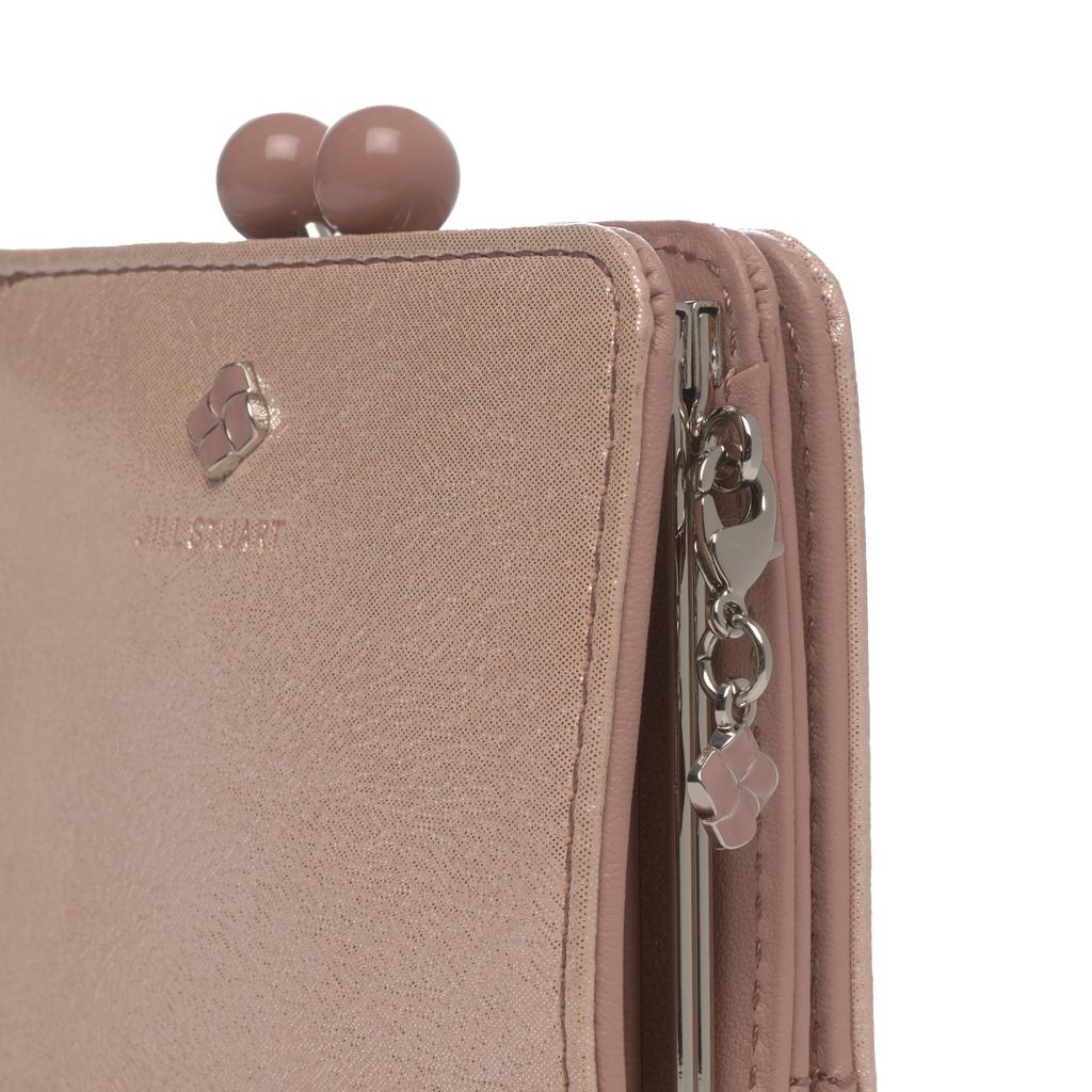 Jill Stuart Women's Slim Wallet with Bifold Clasp, Breeze, Antique Glitter, with Original Charm, JSLW4AS1