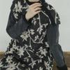 Johnature Women Vintage Jacquard Floral Dresses O-Neck Sleeveless Cotton Knitted Soft Robes Spring Chinese Style Dress