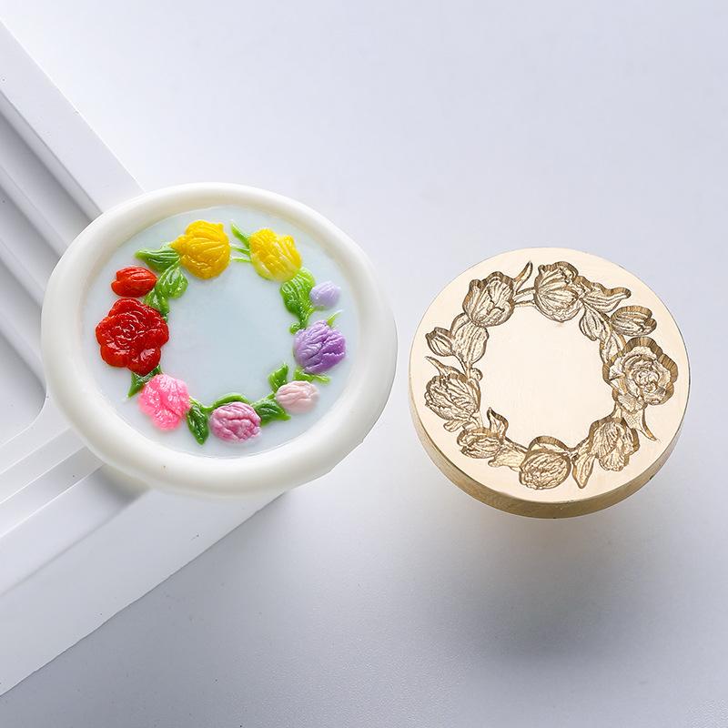 Embossed Plants Flowers Lacquer Seals and Seals Are for Stamps Wedding Invitations Gift Packaging and Decoration