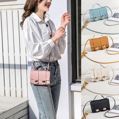 Damen-Handytasche, eine Schulter, tragbar, bonbonfarben, kleine quadratische Tasche