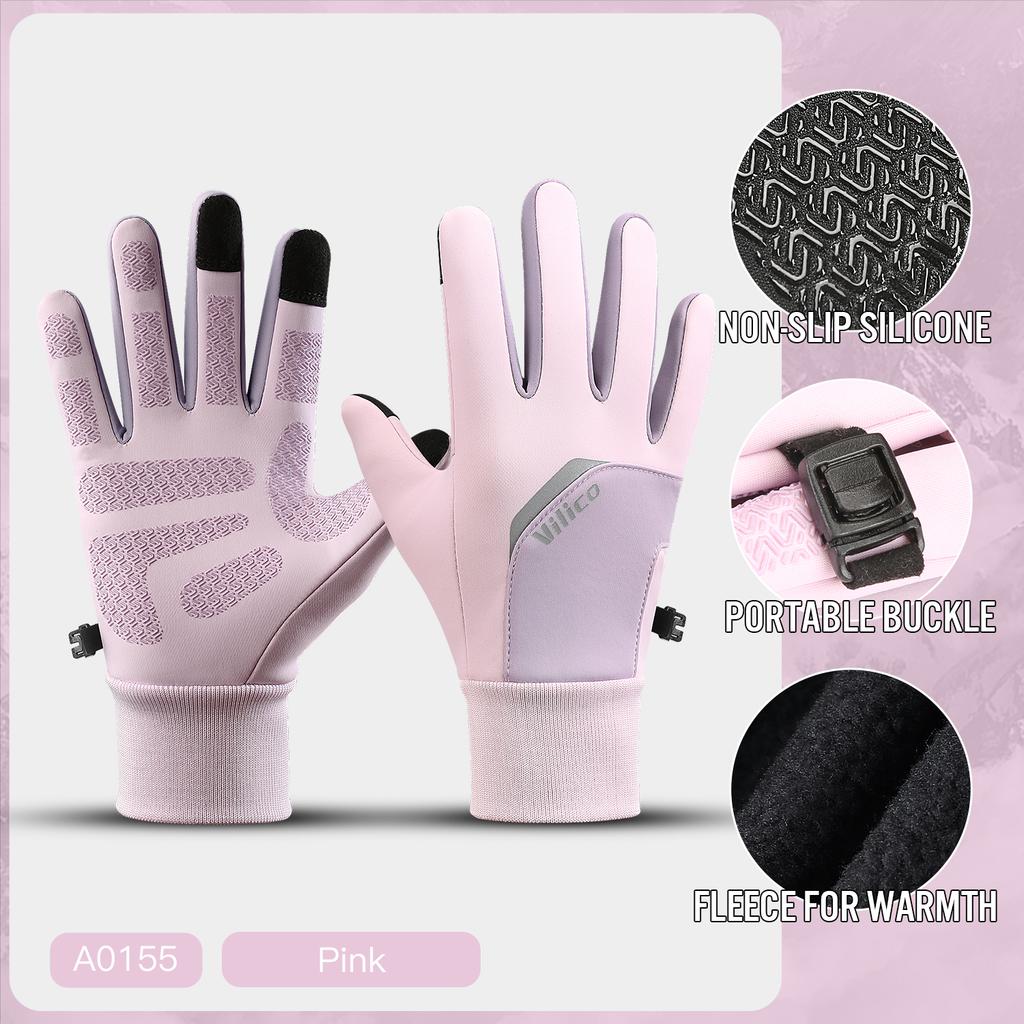 Cycling Gloves Winter Touch Digital Screen Bicycle Gloves Outdoor Scooter Windproof Riding Motorcycle Ski Warm Bike Gloves