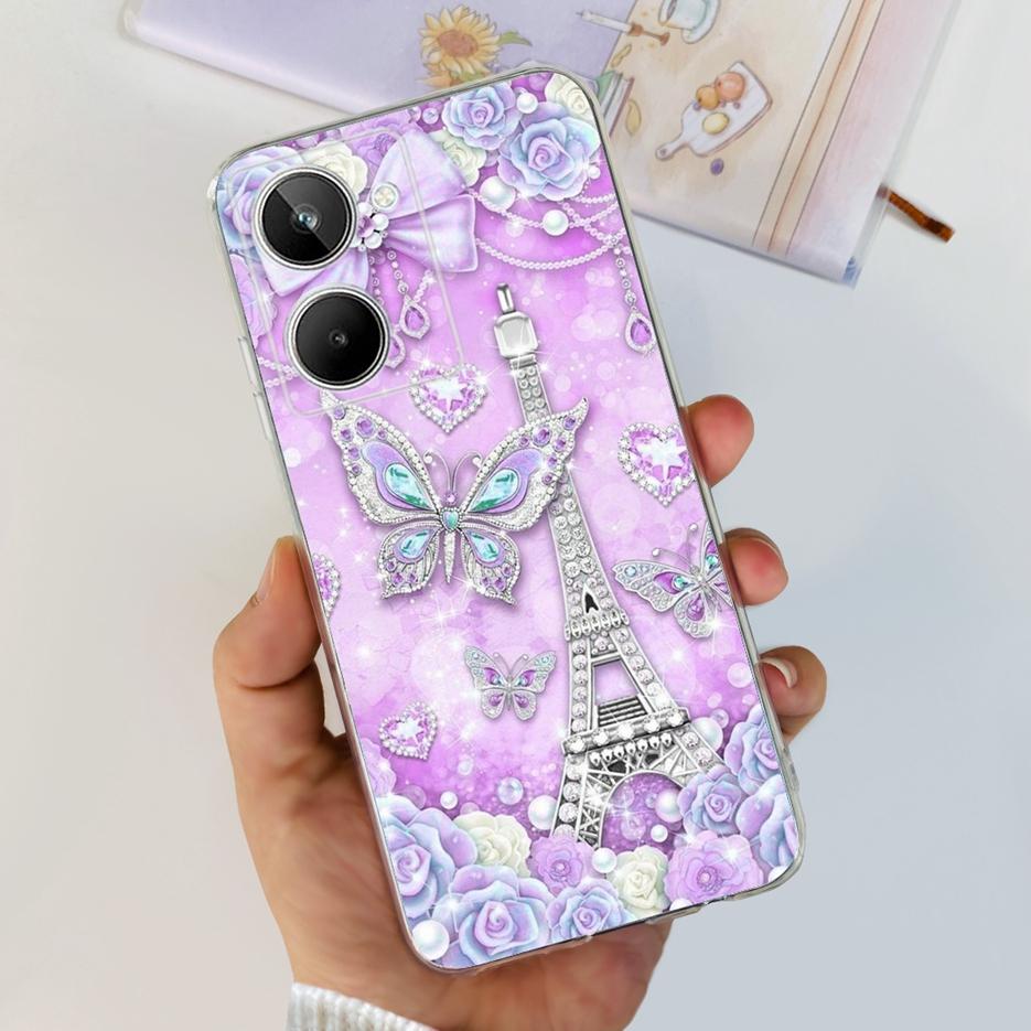 For Realme 10 4G Case Colorful Painted Cover Soft Silicone Phone Case For Realme 10 Pro Plus Realme10 Pro+ Back Cover Coque Capa