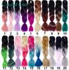 Hair Extension Colorful Girl 1pc Ombre Braiding Hair Mega 24" Jumbo Synthetic Hair