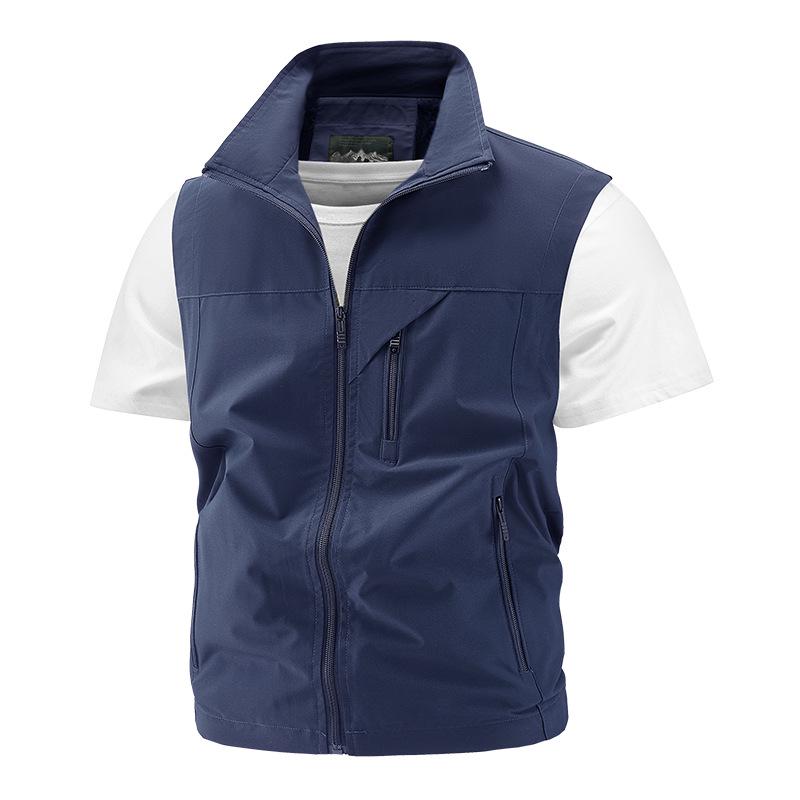 Herren Atmungsaktive Sommer Outdoor Arbeitskleidung und Angelweste mit Mehreren Taschen