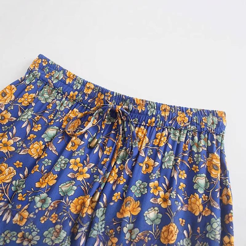 2025 Spring Women's European & American Fashion Rayon Midi Skirt