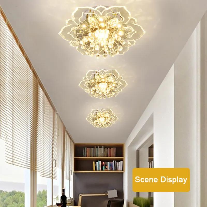 Moderní LED stropní svítidlo Křišťálové stropní svítidlo Lustr do ložnice Vnitřní osvětlení do obývacího pokoje Domácí dekorace Led Lustr