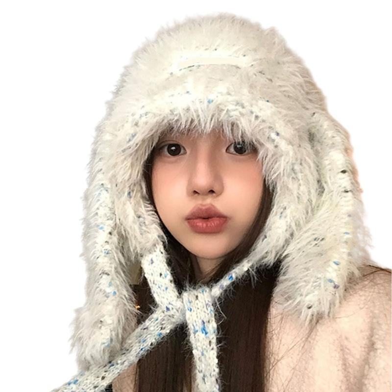 Thick Plush Hat With Long Ear Comfortable Pullover Trapper Hat For Teens And Adult Winter Activity Everyday Use Headwear
