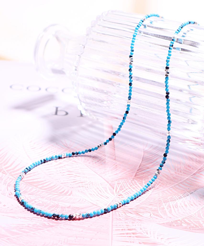 Polalita Turkish Blue Shine Hema Necklace (Plt-Nl-092_Bl)