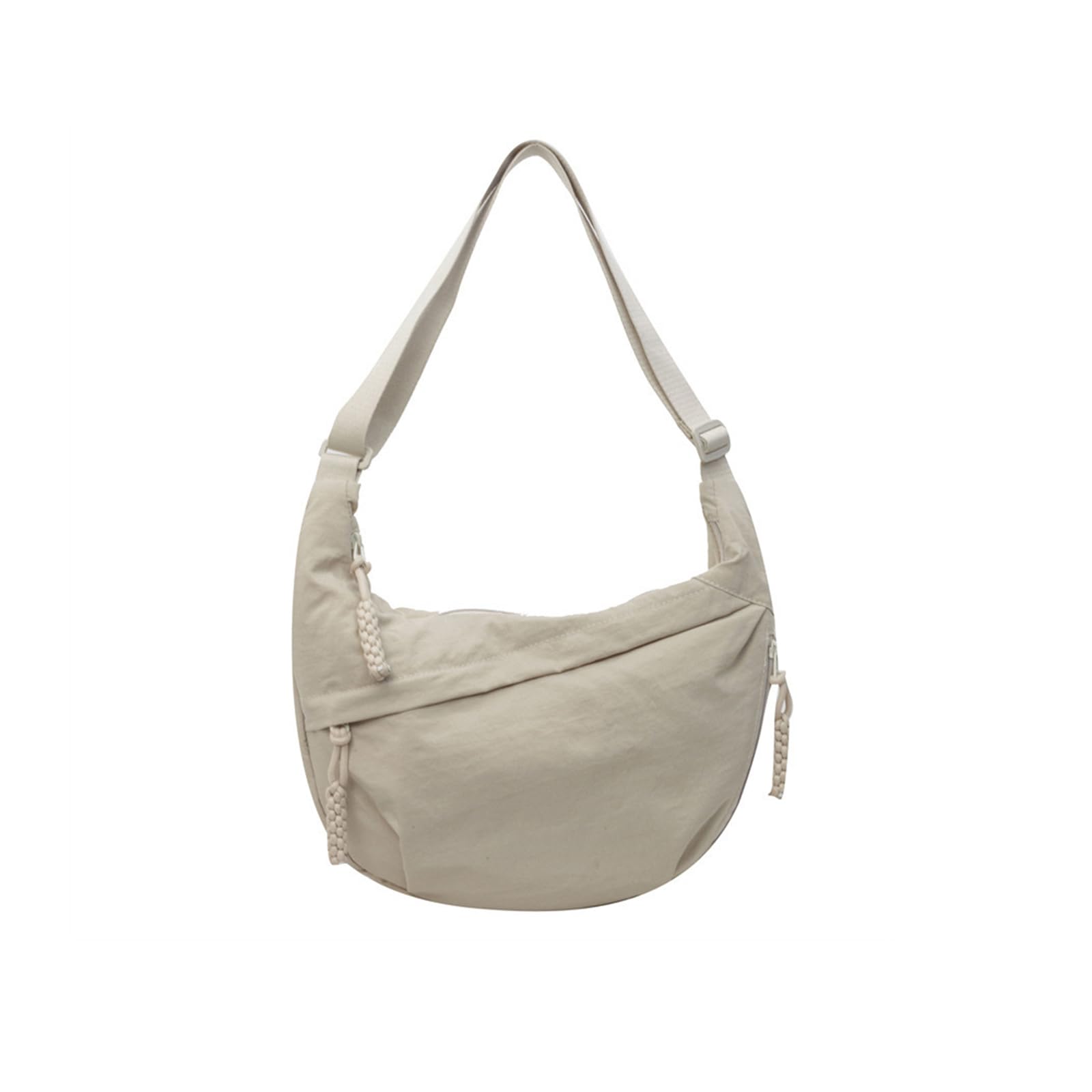 

Женская нейлоновая сумка-тоут Jinghuiyue большой вместимости, однотонная, легкая, идеально подходит для повседневного использования, поездок на работу или в школу (JJP0134-BE)