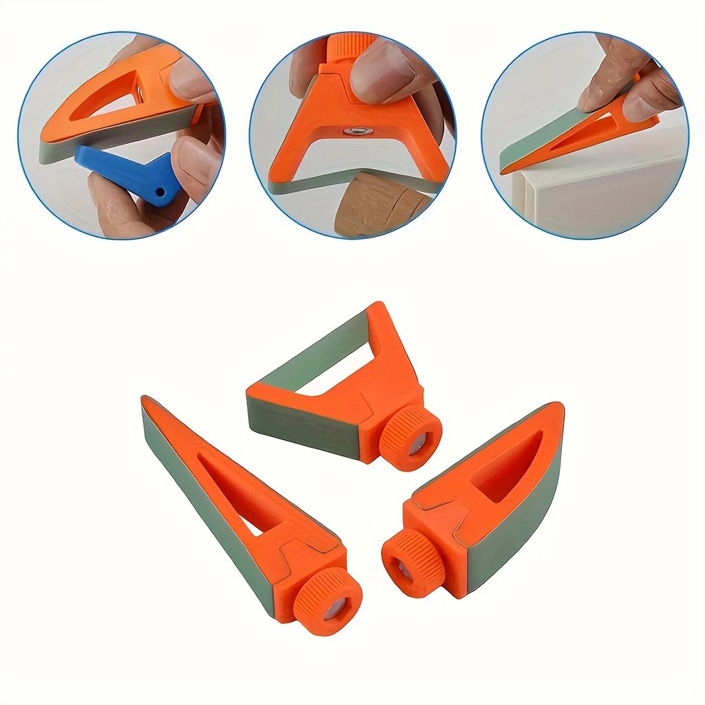 3 st Miniprecisionshandhållen Poleringssats - 3-i-1 Hobbypoleringsset med Justerbart Vinkel och Multipurpose Sandpappershållare