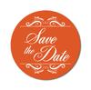 Darling Souvenir Round 1.6 Inches Swirl Border Pink Save The Date Stickers Wedding Envelope Seal-45