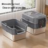 Odor-Proof Stainless Steel Enclosed Cat Litter Box with Anti-Splash Top Entry