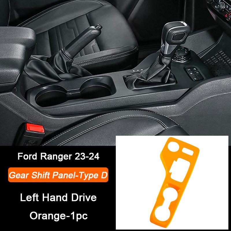 Orange Car Central Gear Shift Panel Rear Air Outlet Frame Door Trim Strip For Ford Ranger Raptor Wildtrak T9   2024 2025