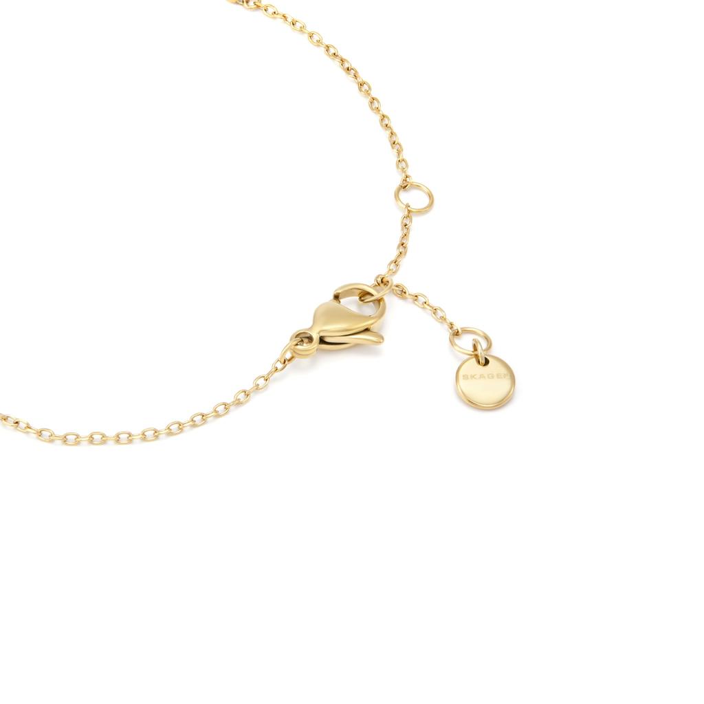 Skagen AGNETHE Pearl Stainless Steel SKJ1880710 Women's Gold-Tone Bracelet,
