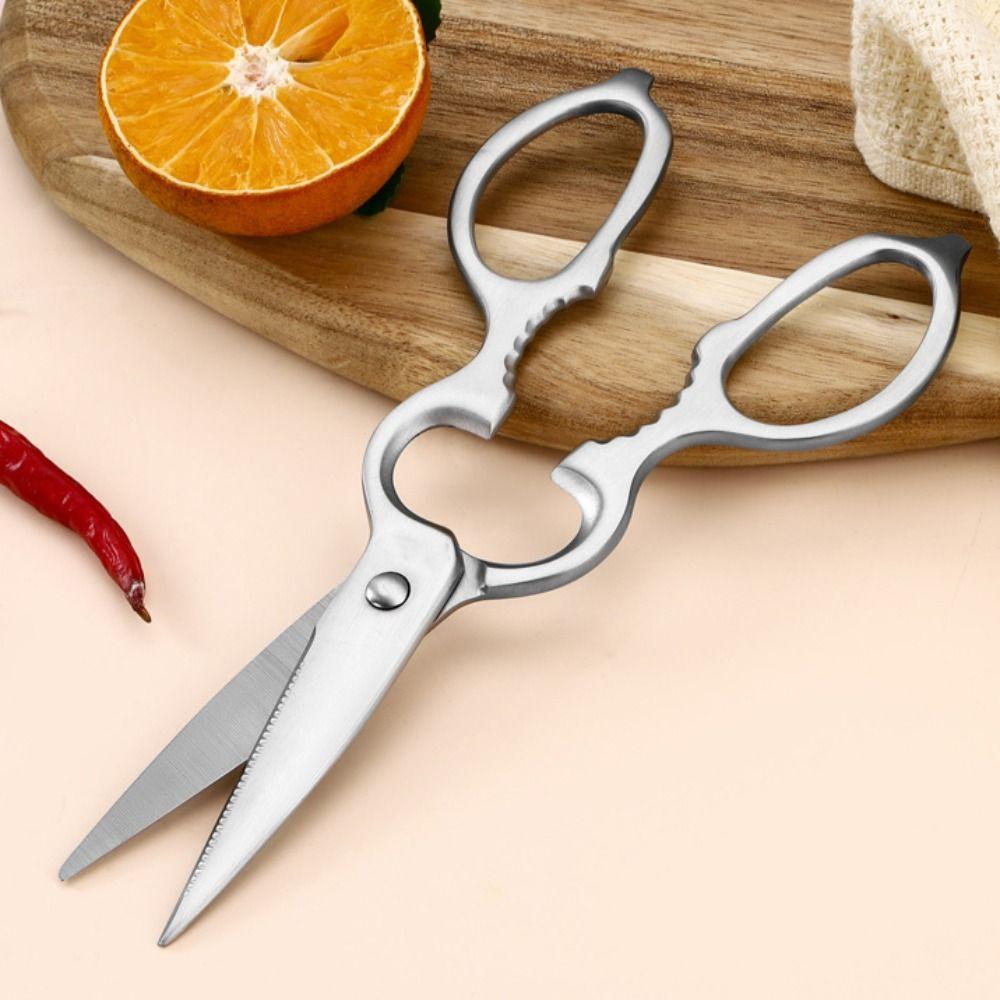 Stainless Steel BBQ Scissor Gourd Shape Chicken Bone Scissor Multifunctional Kitchen Scissor  Fish