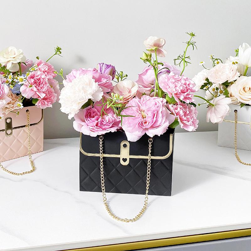 Portable Flower Box Rose Packaging Box Wrapping Paper Bag Gift Box Flower Shop Wedding Valentine'S Day Birthday Party Gifts