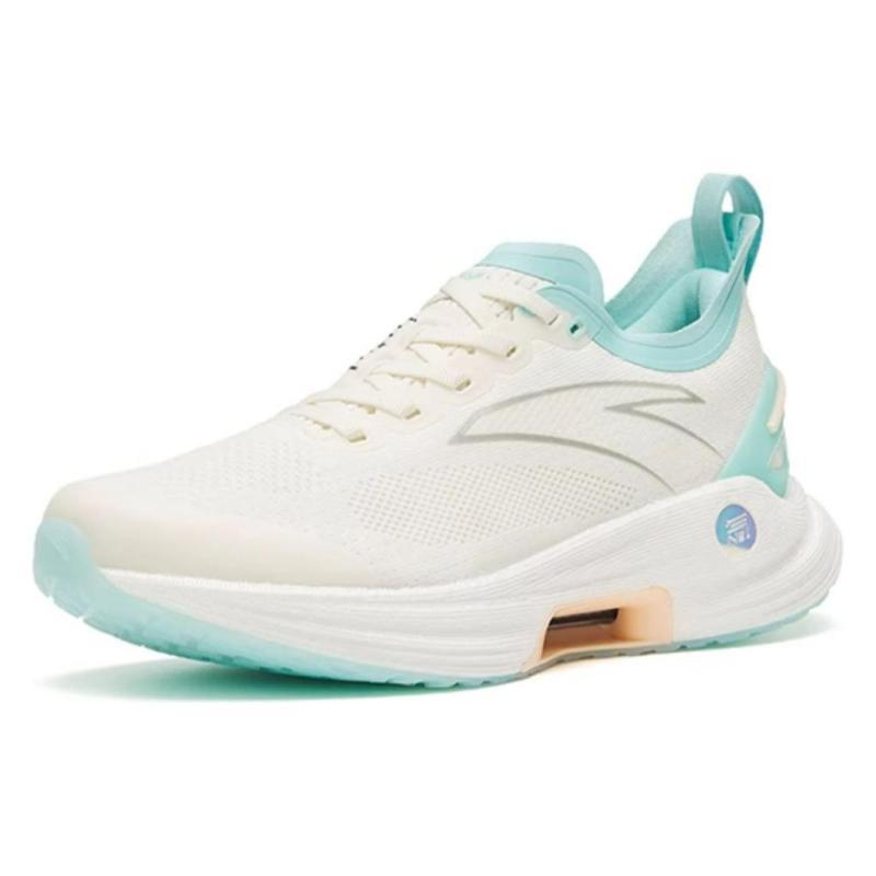 Anta Cushioned Anti-Slip Wear-Resistant Breathable Lightweight Low-Top Running Shoes Women's White Blue Sneakers 122245580S-11