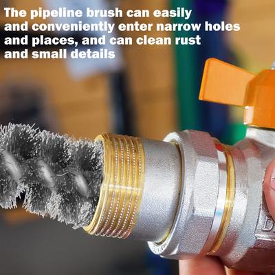 8Pcs Wire Brush Bore Brush Rust Removal Drilling Brush Twisted Wire Cleaning Brushes For Electric Drill Impact Tool Cleaning
