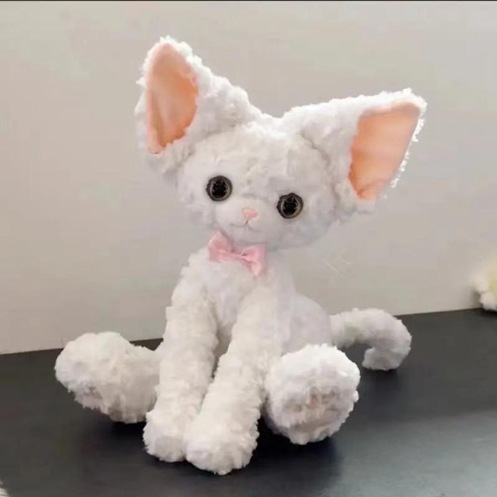 50CM Czarny Niemiecki Kot Pluszowa Zabawka Czarno-Biały Kawaii Mały Kręcony Miękki Lalka do Towarzyszenia Do Wysłania Dzieciom Prezent Urodzinowy Świąteczny