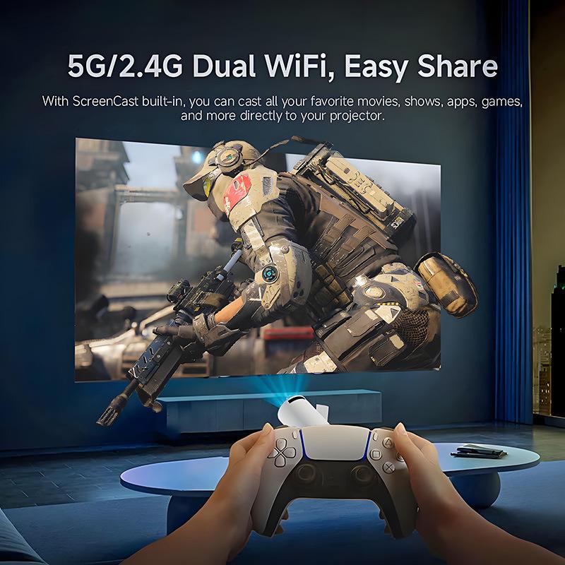 4K HD M11 Short-throw Projector with WiFi & Integrated Speaker