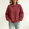 Women's Lined Neck Sweatshirt Casual Loose Fit Pullover for Couples Daily Wear