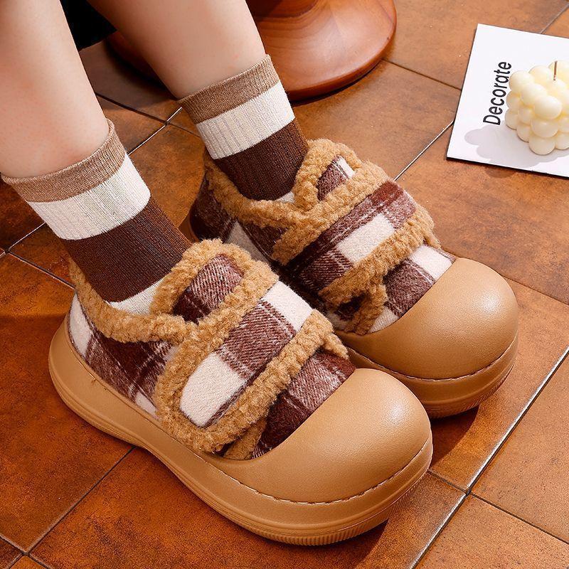 

Women s Velcro Large Size Soft Sole Winter Warm Anti-slip Fur One Snow Boots Padded Lined Ankle Boots Anti-slip Sports Cotton Boots 41 хаки