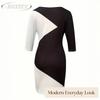 JPNTKY Fashion Summer Spring O-Neck 1/2 Sleeves Casual Dresses