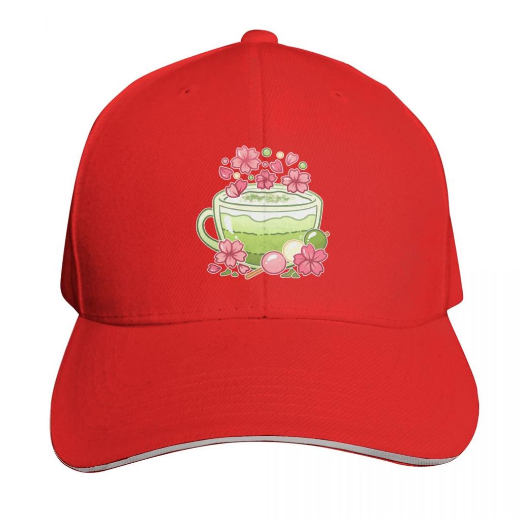 Sakura Matcha Tea Baseball Cap black Cosplay derby hat Luxury Cap FeUnisex Unisexs