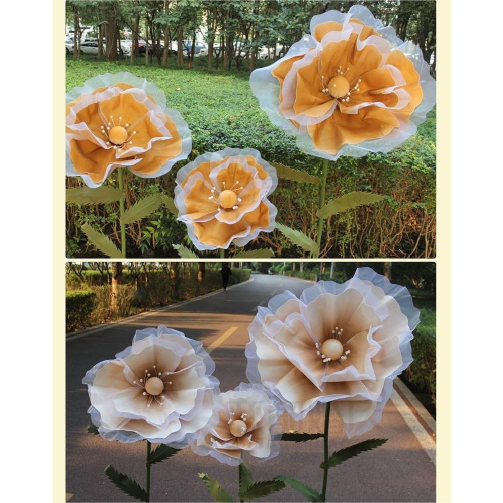 Fashion 50cm Wedding Road Flower Large Flower DIY Photography Props Simulation Reusable Flower Branch Garden