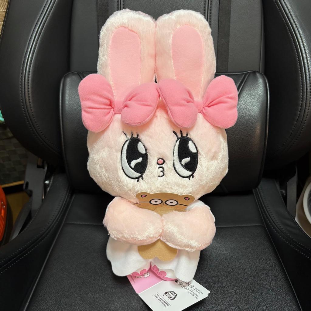 Esther Bunny Large Plush Toy, Big, Extra Large, Esther Bunny Ribbon Bunny, Pink, Approx. 39cm