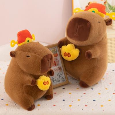 God of Wealth Capybara Plush Toy Simulation Capibara Fluffty Doll Capybara Plush Doll  Home Decor