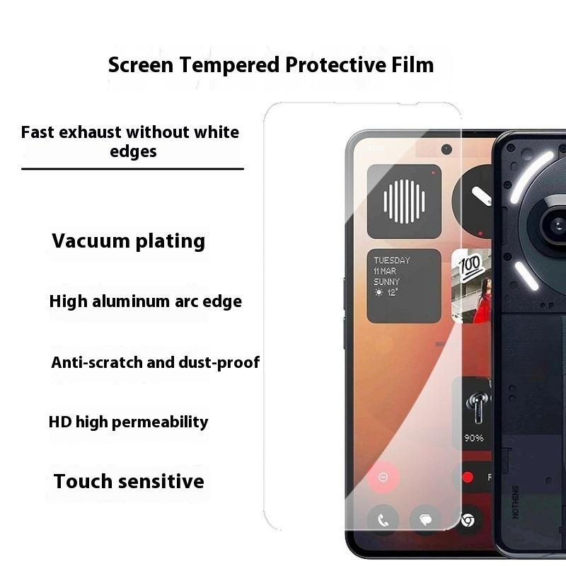 

For Nothing Phone (3a) Tempered Glass Screen Protector Set with Lens Films As Shown A