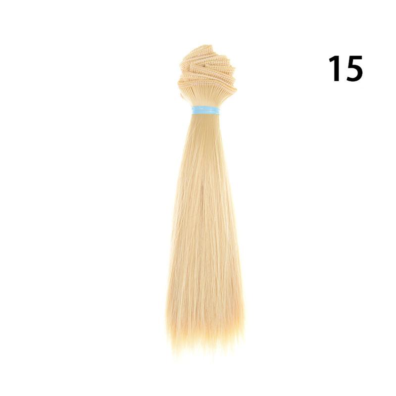 1 Stück 15 cm Länge natürliche Farbe dick 1/3/1/4 1/6 Bjd Perücken Puppenhaar