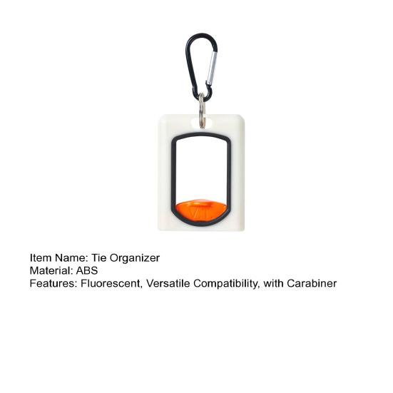 Fluorescent Tie Organizer with Carabiner Cable Zipper Savers Multiple Cable Ties Holder Portable Hardware Tool