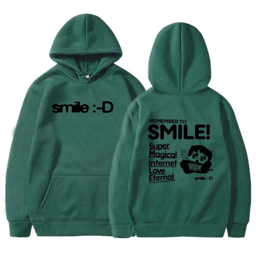 Porter Robinson Smile World Tour Men's hoodie Winter Hoodie Kawaii Cartoon pattern Sweatshirt